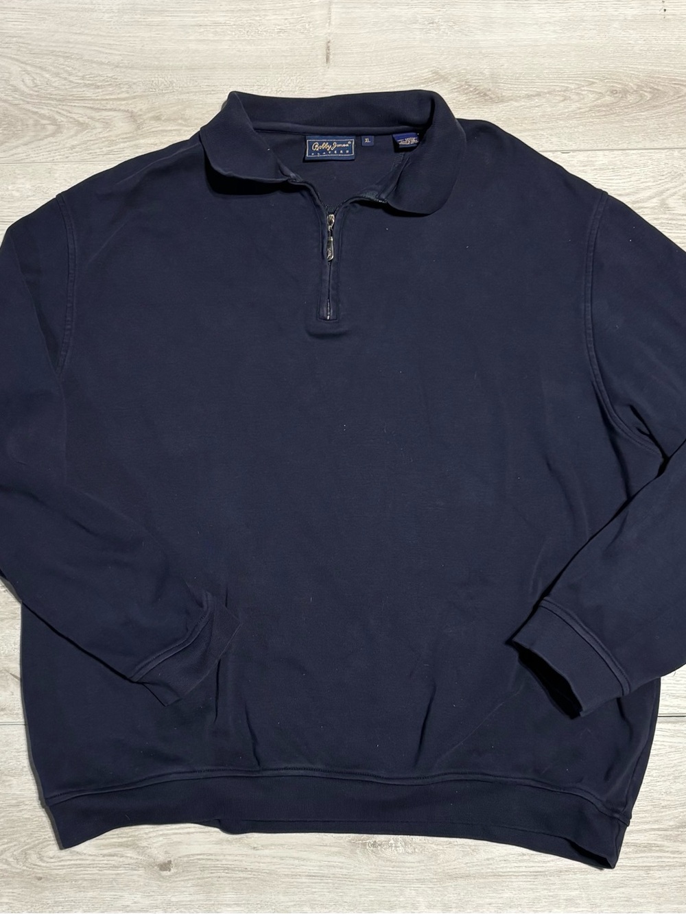 Vintage Bobby Jones Player Collection Men's Navy 1/4-Zip Golf Sweater Pullover